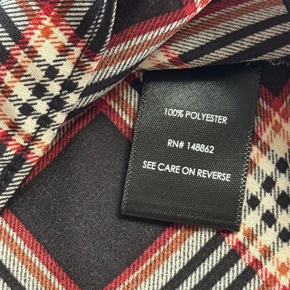 plaid black and red stripes blouse brand Torrid size 1 - Picture 5 of 5